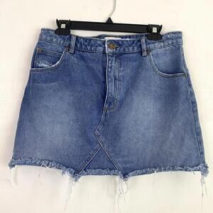 ROLLA’S Claudia high rise denim mini skirt